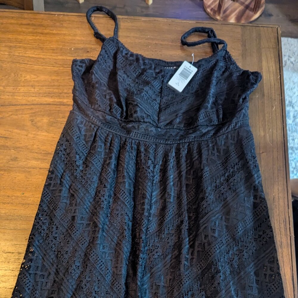 Midi lace skater dress